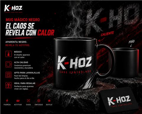 Mug Mágico Negro personalizado K-HOZ